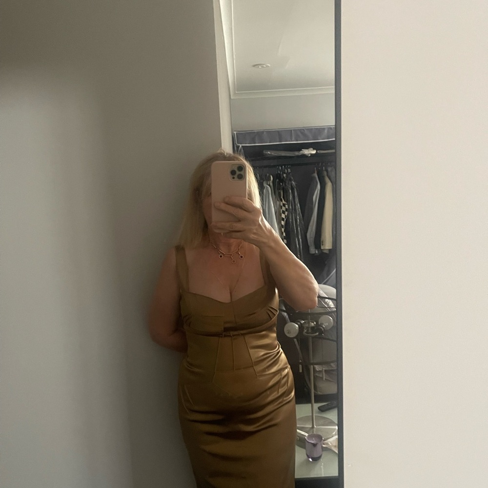 Vintage Dolce & GABBANA Elegant Brown Sleeveless Dress - Picture 6 of 15